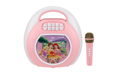 Disney Princess Karaoke Machine for Kids, Bluetooth Speaker with Wireless Microphone Designed for Fans of Disney Toys