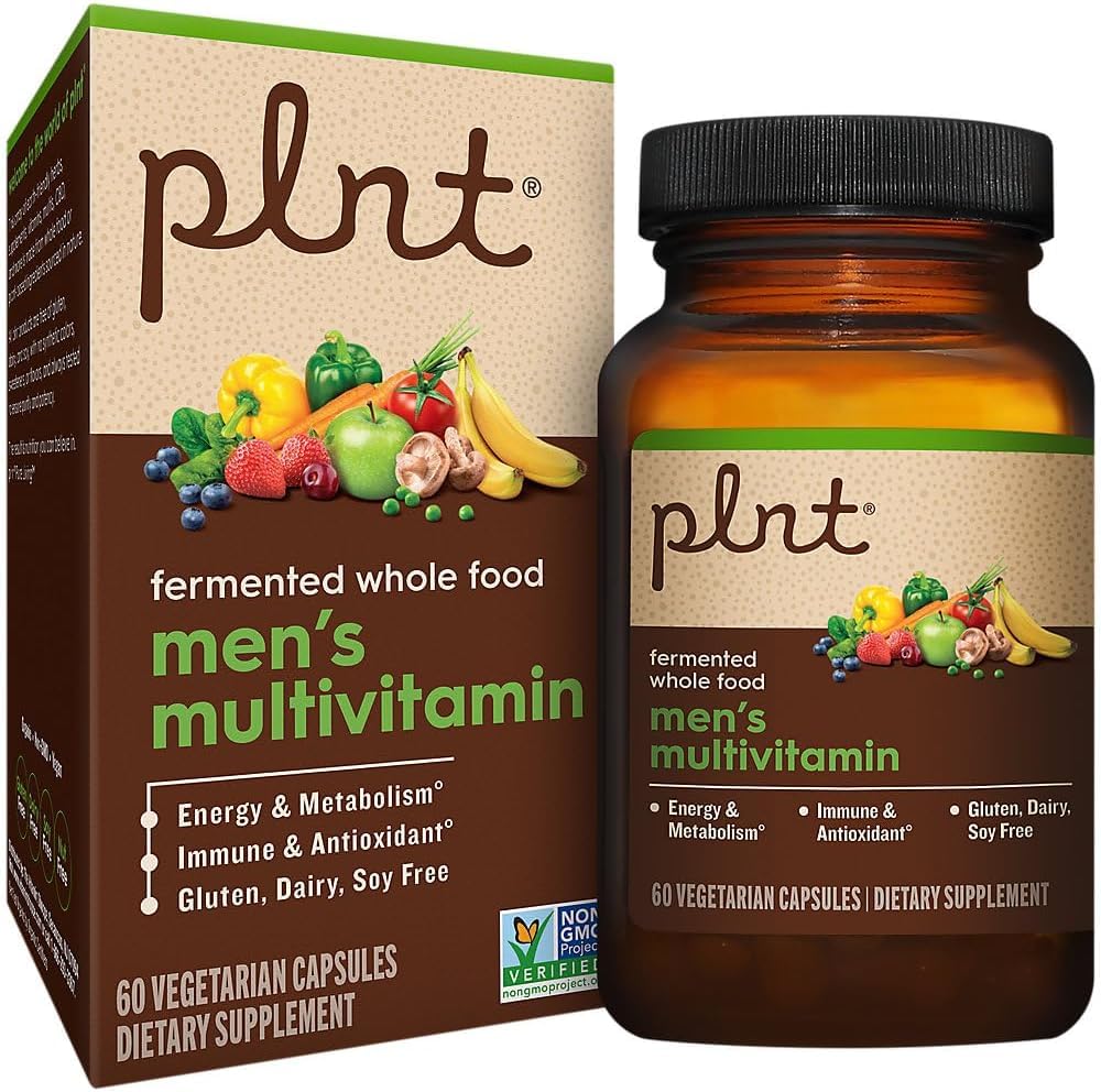 plnt Fermented Whole Food Men?s Multivitamin (60 Vegetarian Capsules)