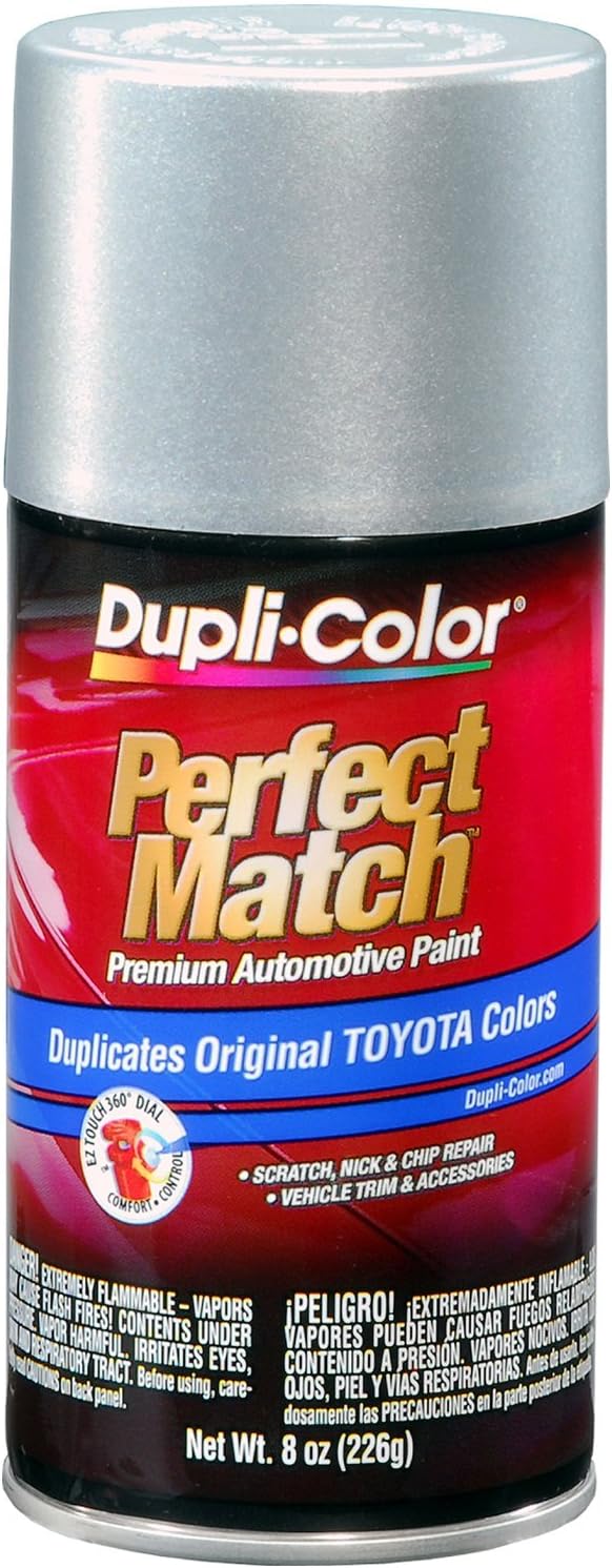 ✔Dupli-Color EBTY16167 Perfect Match Automotive Spray Paint â€“ Toyota Silver Streak Mica, 1E7 â€“ 8 oz. Aerosol Can