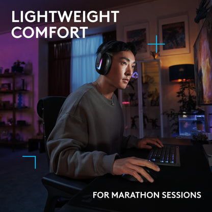 Logitech G522 Lightspeed Wireless Gaming Headset, LIGHTSYNC RGB, Full Bandwidth