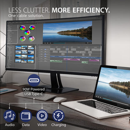 ViewSonic 1440p Ultrawide ColorPro Monitor, Curved Display with 100% sRGB and P