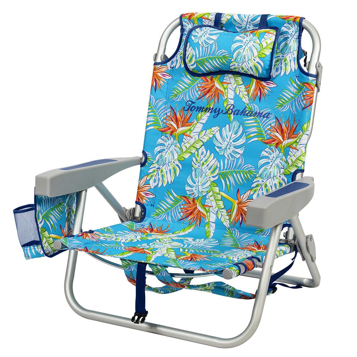 Tommy Bahama 2 Pack Backpack Beach Chair 5 Position Chair, Including Lay Flat