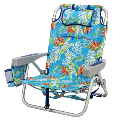 Tommy Bahama 2 Pack Backpack Beach Chair 5 Position Chair, Including Lay Flat