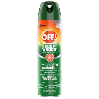 OFF! Deep Woods Insect Repellent Aerosol, Bug Spray with Long Lasting Protection from Mosquitoes, 6 oz (Pack of 12)