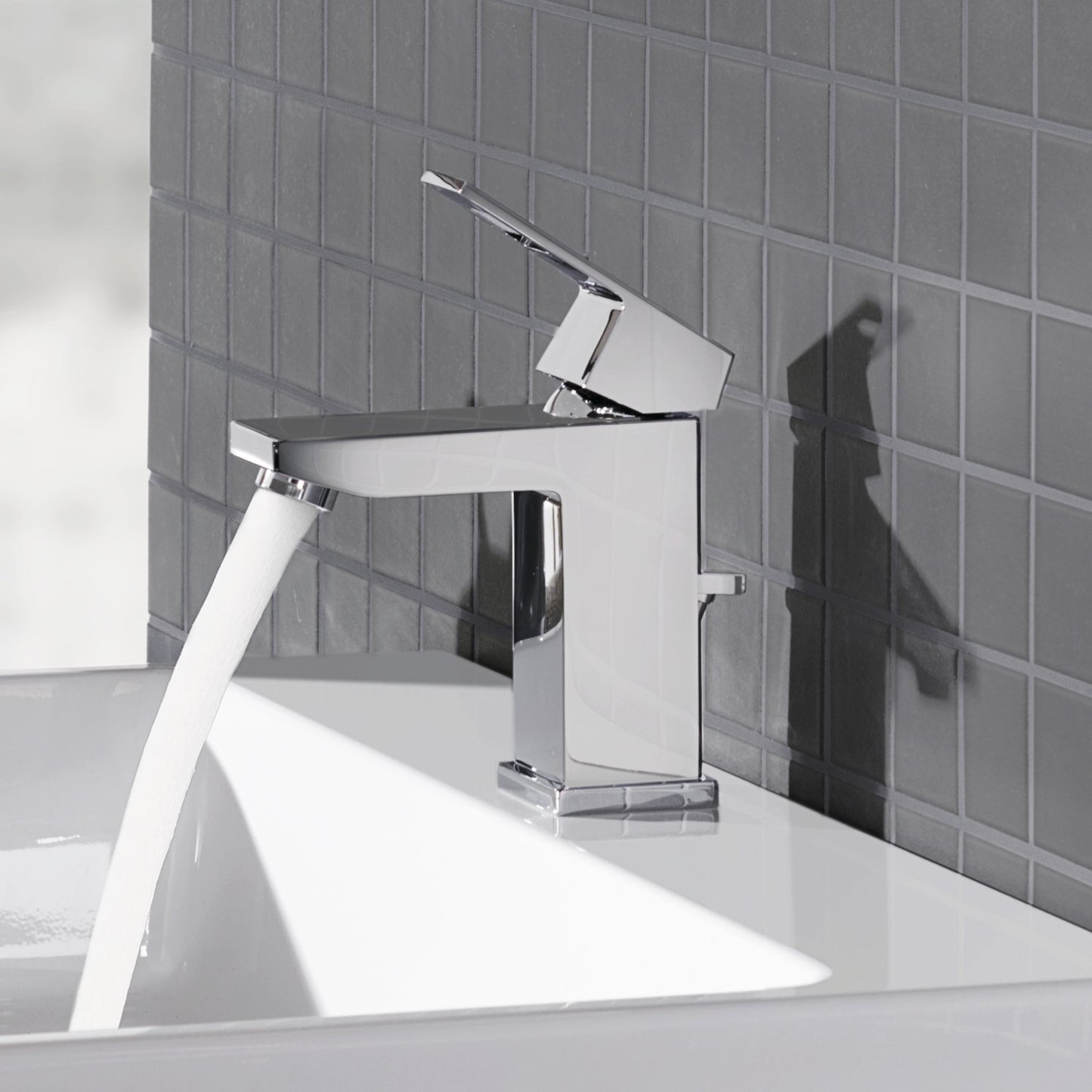 Eurocube S-Size Single-Handle Single-Hole Bathroom Faucet