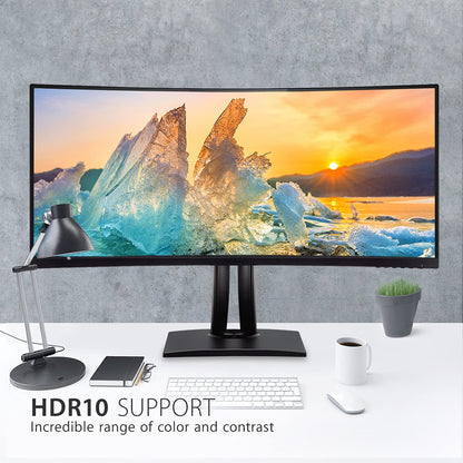 ViewSonic 1440p Ultrawide ColorPro Monitor, Curved Display with 100% sRGB and P