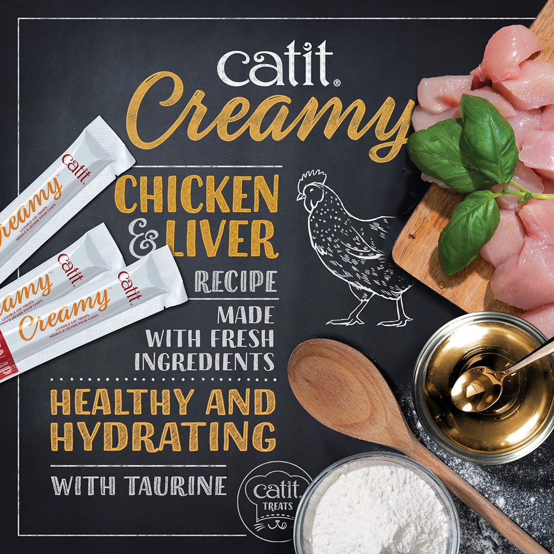 Catit Creamy Lickable Cat Treat – Healthy Treat for Cats