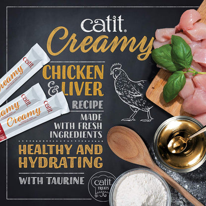 Catit Creamy Lickable Cat Treat – Healthy Treat for Cats