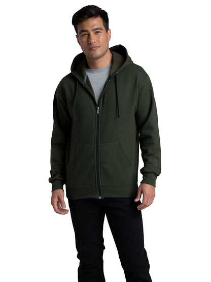 Fruit of the Loom Men's Eversoft Fleece Hoodies, Moisture Wicking & Breathable, Full Zip Hooded Sweatshirt