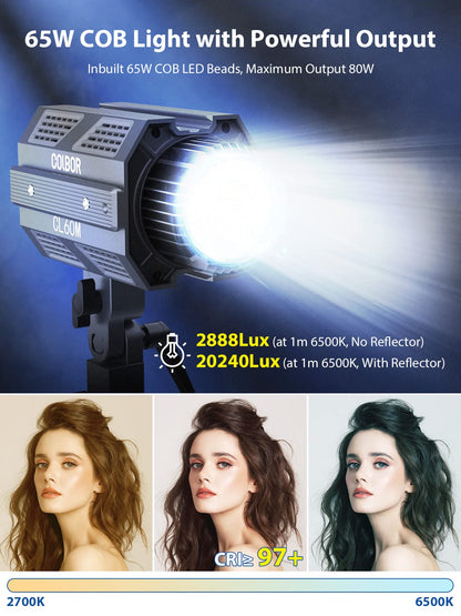 Colbor CL60R 65W RGB COB LED Video Light