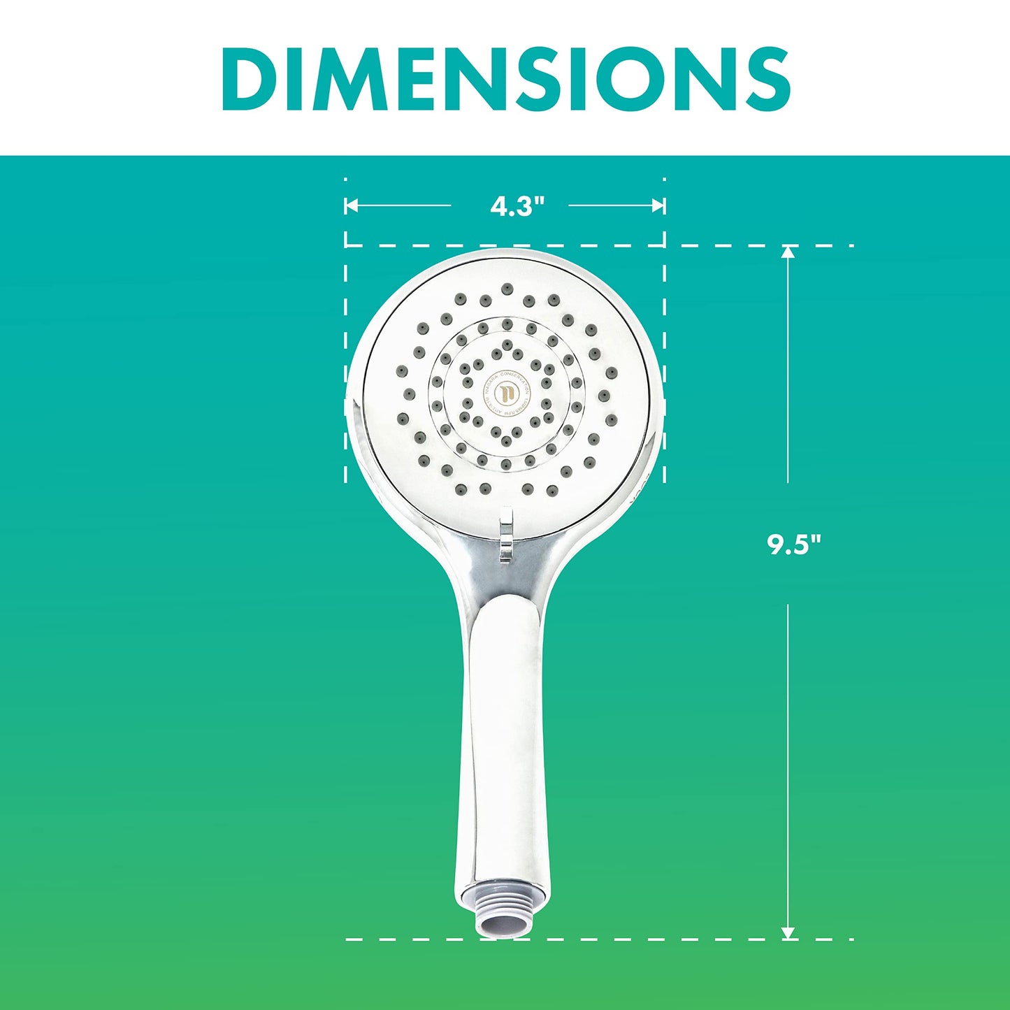 Niagara Conservation Water-Efficient 1.5 GPM HealthGuard 5-Spray with Removable Face Plate Handshower in Chrome, N9415CH-HH