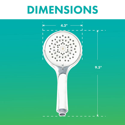 Niagara Conservation Water-Efficient 1.5 GPM HealthGuard 5-Spray with Removable Face Plate Handshower in Chrome, N9415CH-HH