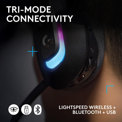 Logitech G522 Lightspeed Wireless Gaming Headset, LIGHTSYNC RGB, Full Bandwidth