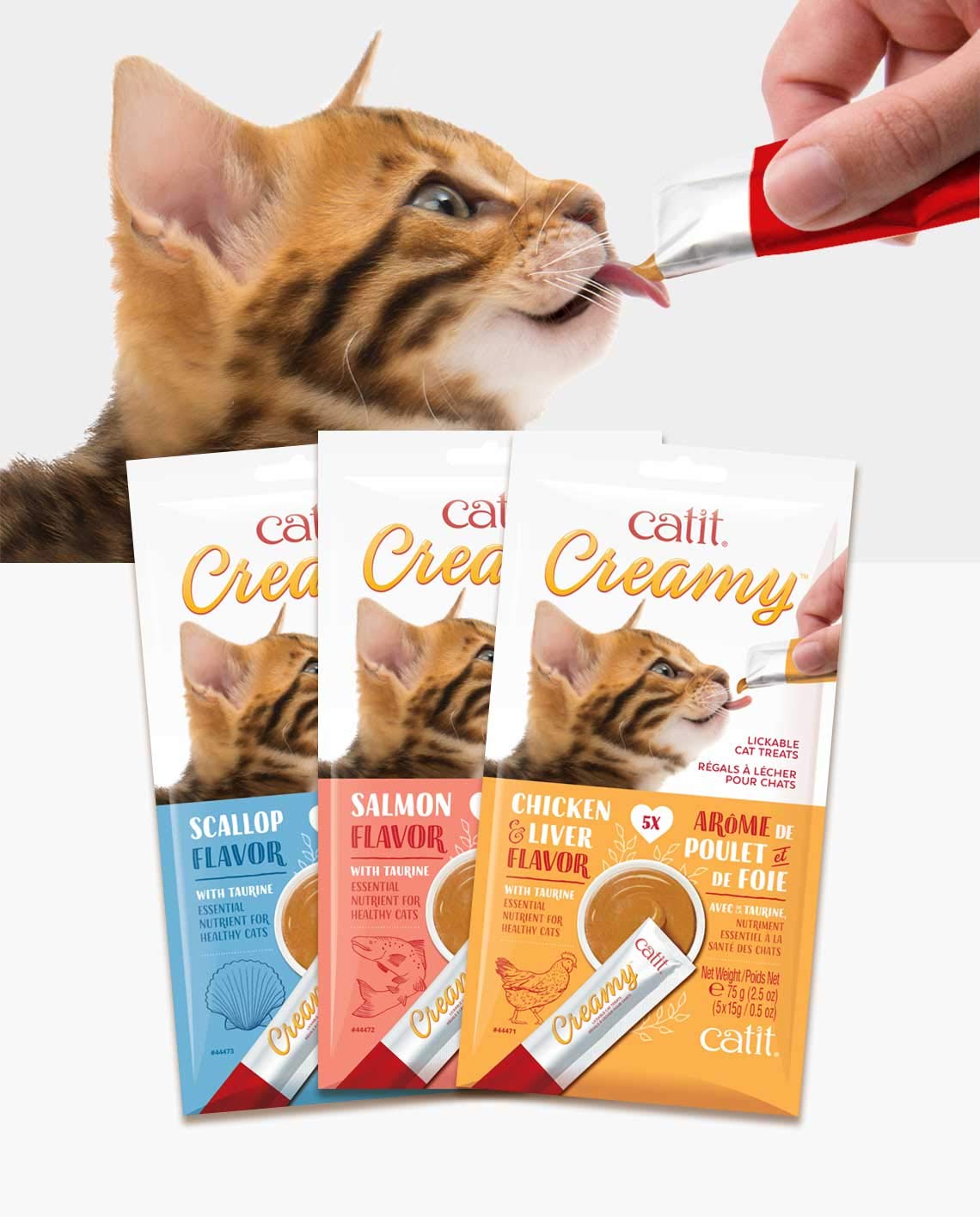 Catit Creamy Lickable Cat Treat – Healthy Treat for Cats