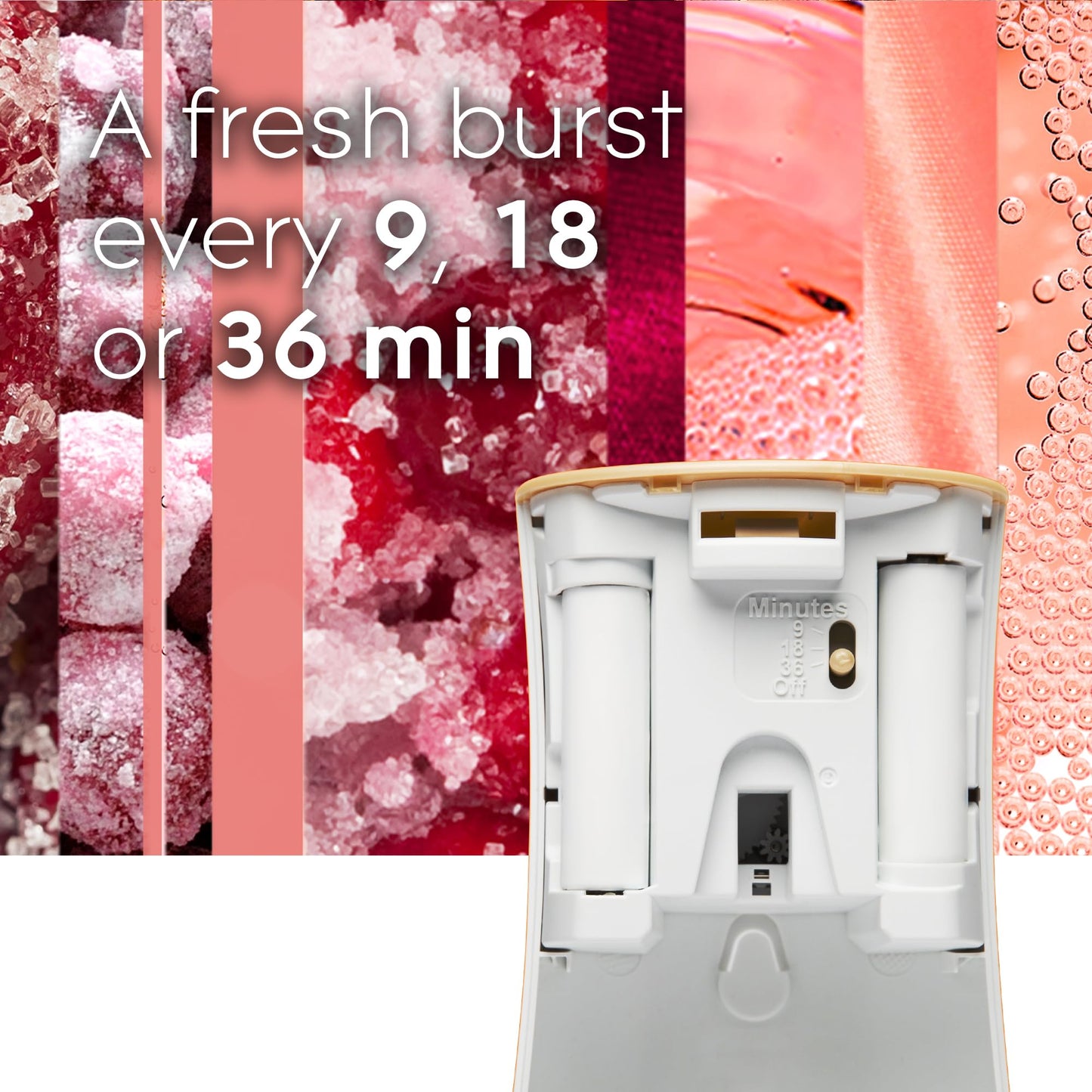 Glade Automatic Spray Refill, Air Freshener for Home and Bathroom, Crisp Cranberry Champagne, 6.2 Oz