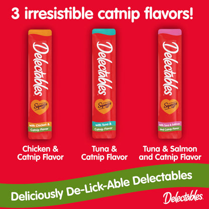 Hartz Delectables Squeeze Up Catnip Flavor Interactive Lickable Wet Cat Treats
