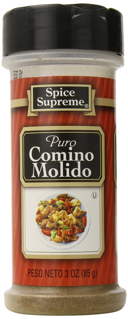 Spice Supreme Cumin Seed, Ground, 3-Ounce (Pack of 12)