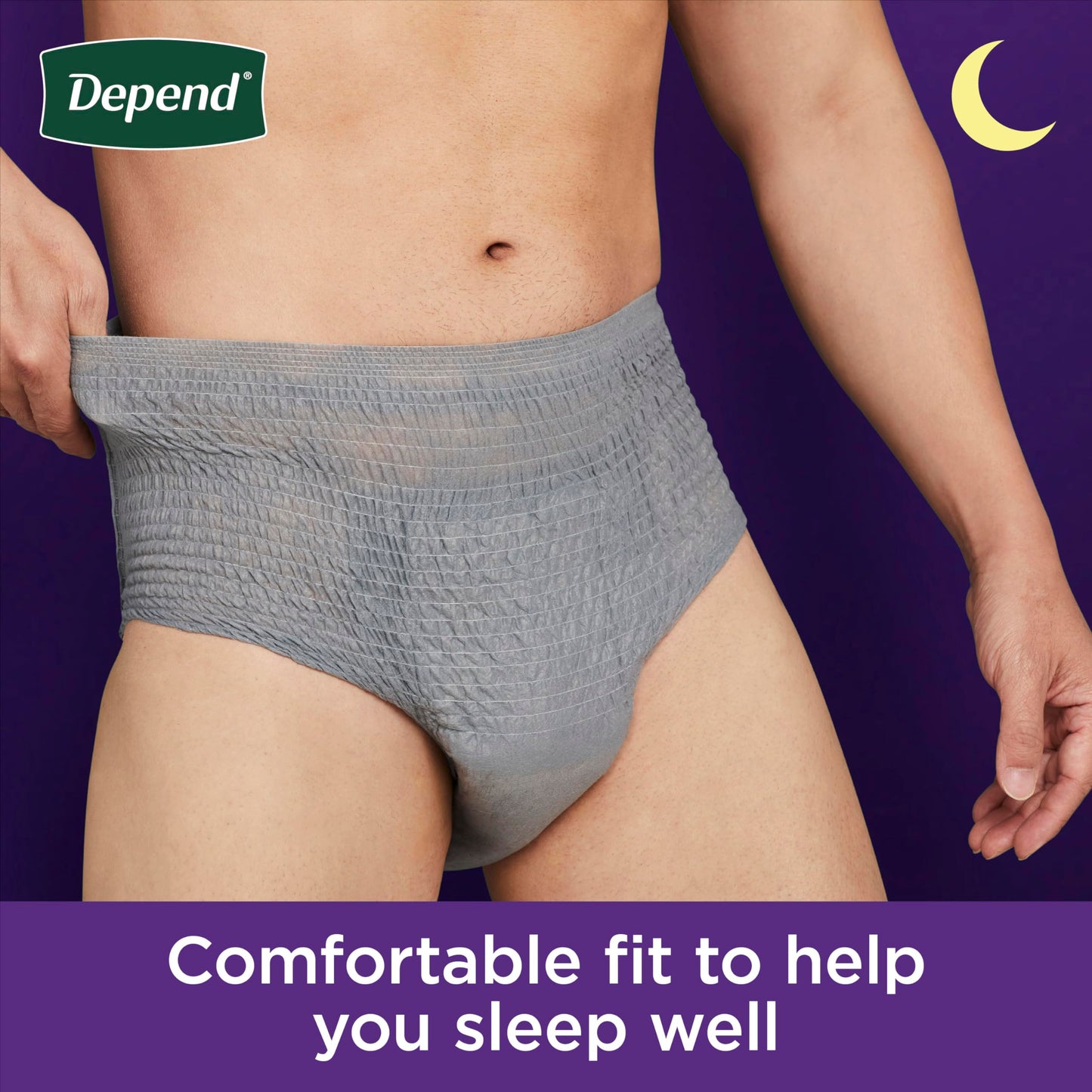 Depend Night Defense Adult Incontinence Underwear for Men, Disposable, Overnight, Small/Medium, Grey, 64 Count (4 Packs of 16), Packaging May Vary