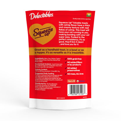 Hartz Delectables Squeeze Up Catnip Flavor Interactive Lickable Wet Cat Treats