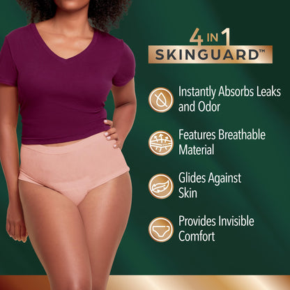 Depend Silhouette Adult Incontinence and Postpartum Underwear for Women