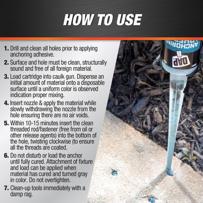 DAP Anchoring Adhesive, Gray, 10.1 Oz (7079828100)