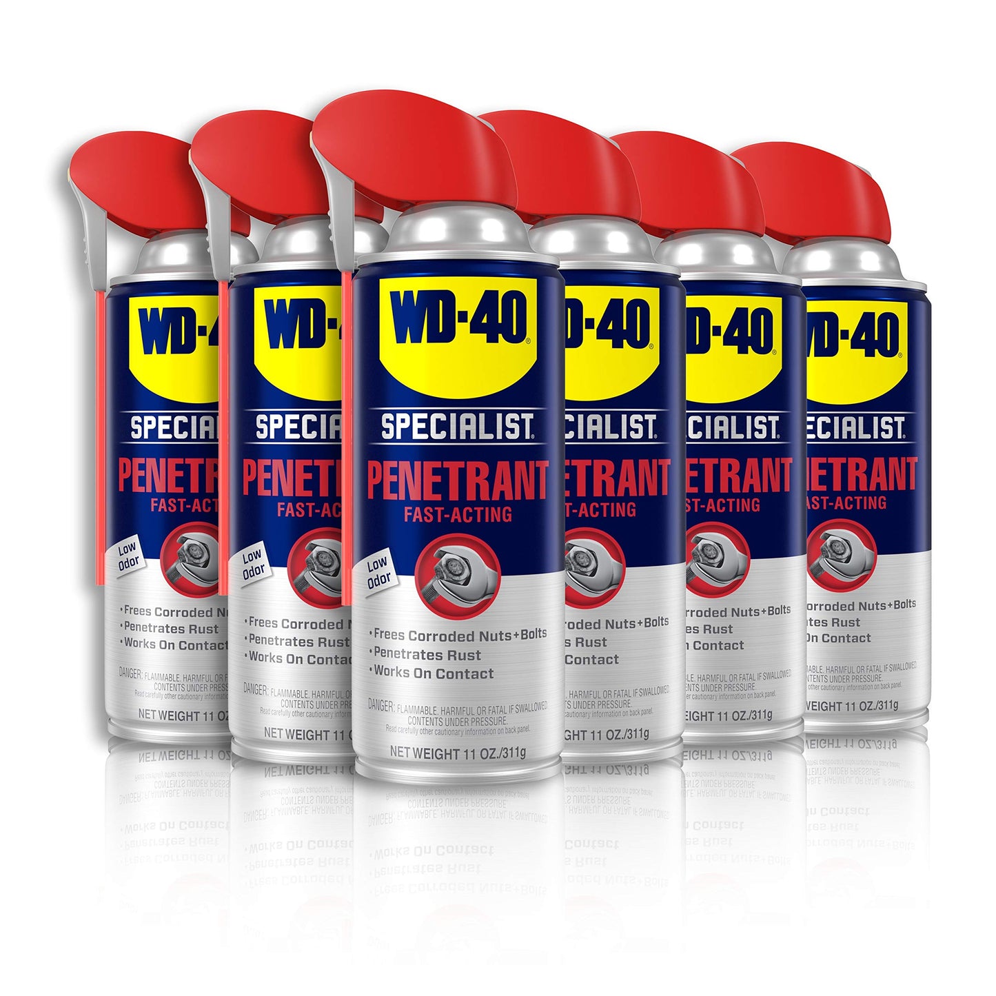 WD-40 Specialist Penetrant with SMART STRAW SPRAYS 2 WAYS, 11 OZ [6-Pack]