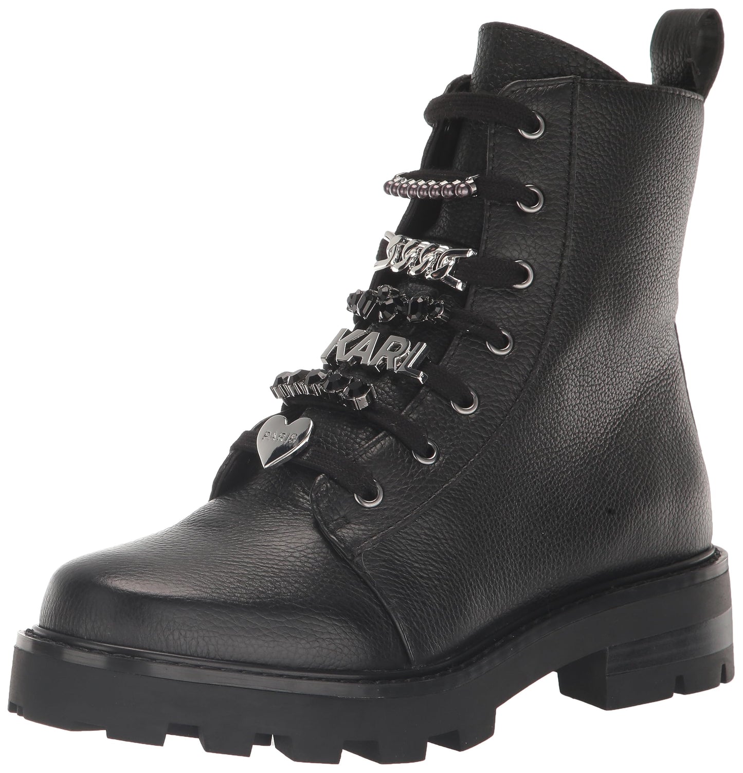KARL LAGERFELD Women's Everyday Cold Weather Mela-Combat Boot