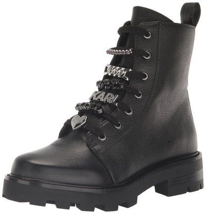 KARL LAGERFELD Women's Everyday Cold Weather Mela-Combat Boot