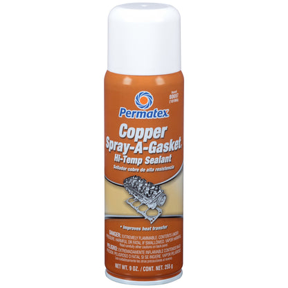 Permatex 80697 Copper Spray-A-Gasket Hi-Temp Adhesive Sealant, 12 oz. Aerosol Can