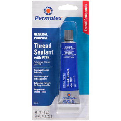 Permatex 80633-12PK Thread Sealant with PTFE, 16 oz. (Pack of 12)