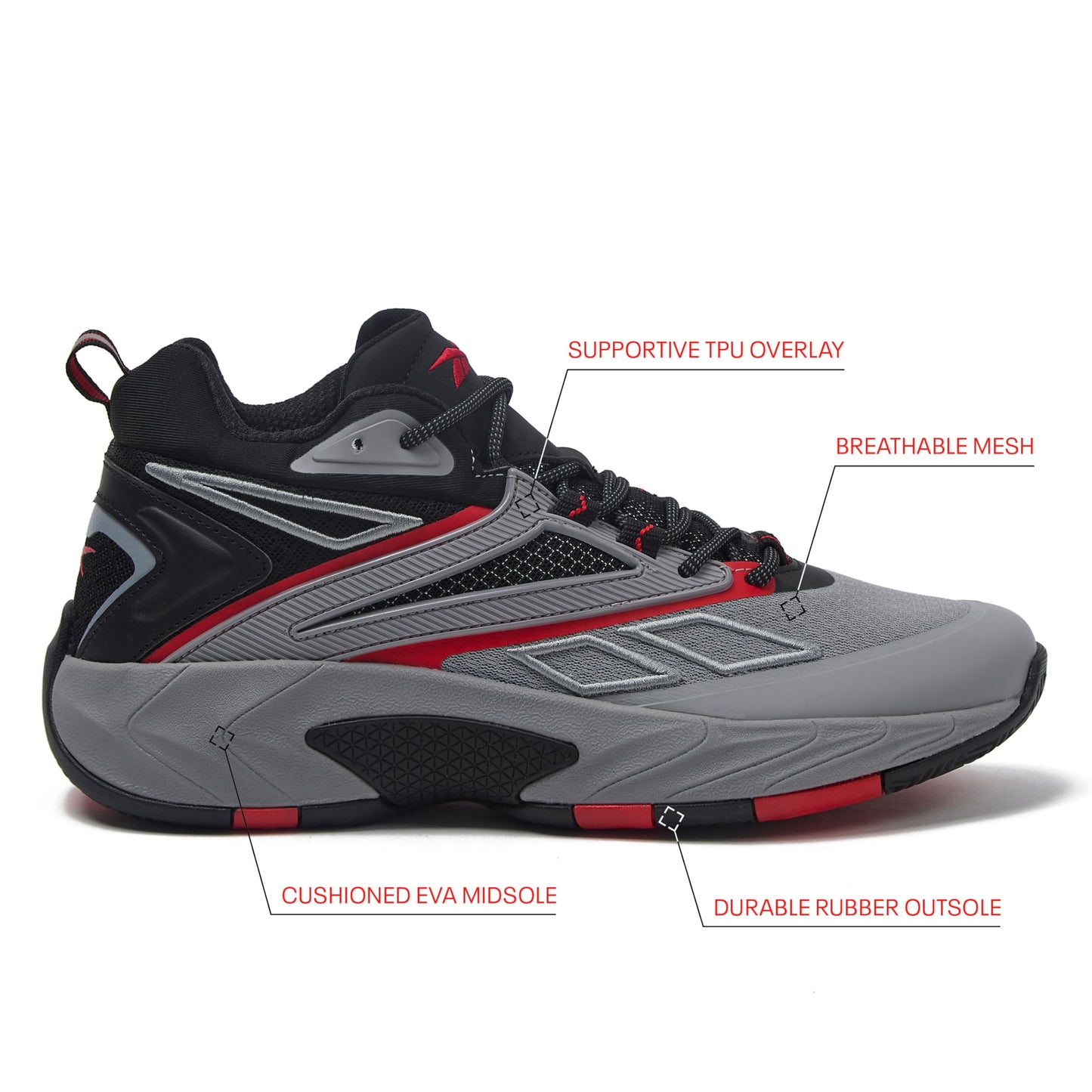 Reebok Zone Breaker High Top Sneakers for Men Basketball Shoes