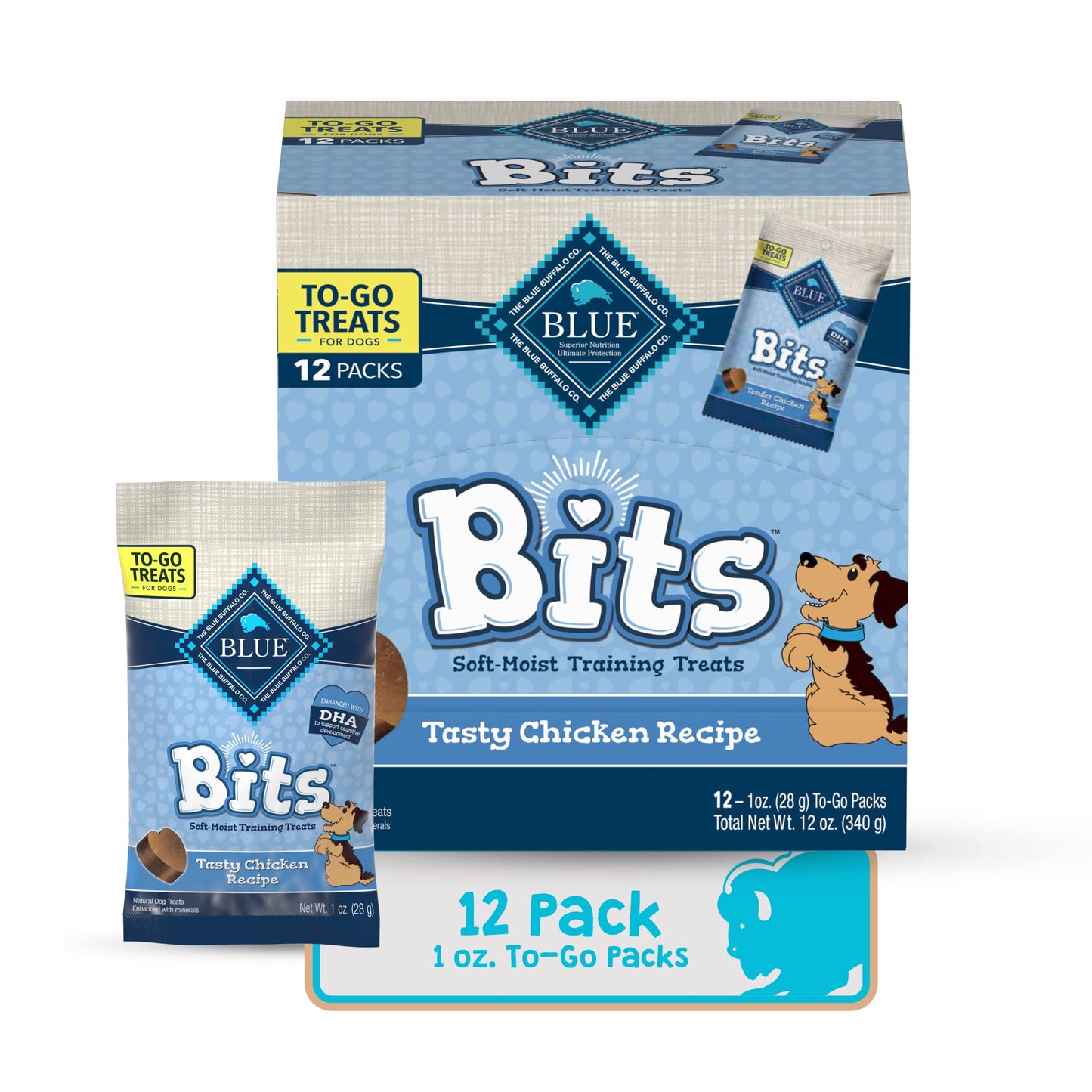 BLUE BUFFALO Bits Treats Bag Dog Support Cognitive Development