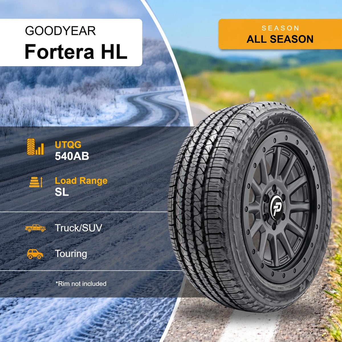 Goodyear Fortera HL Radial Tire | Truck/SUV Touring 105S All Season Traction Ra