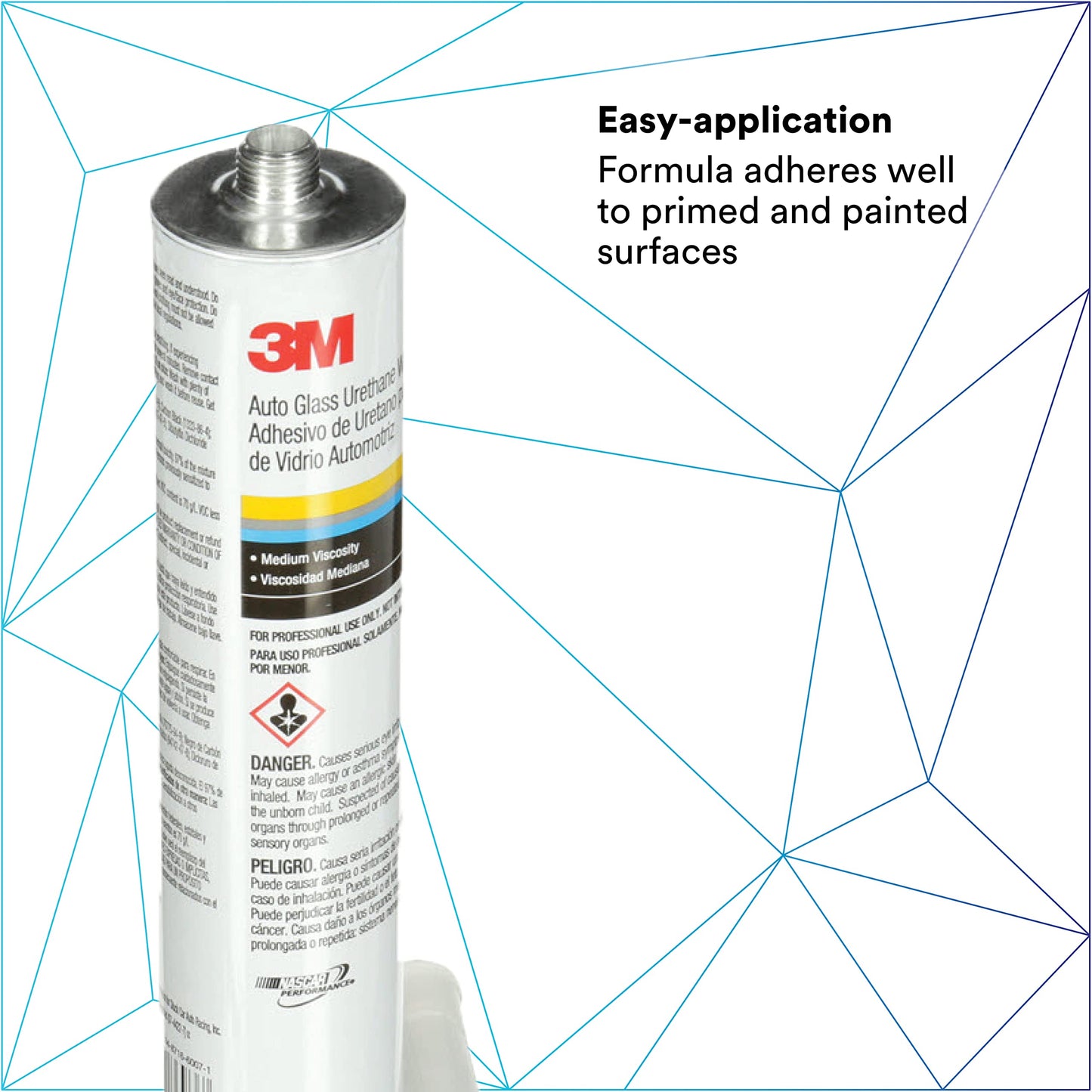 3M Auto Glass Urethane Windshield Adhesive, 10.5 fl oz Cartridge