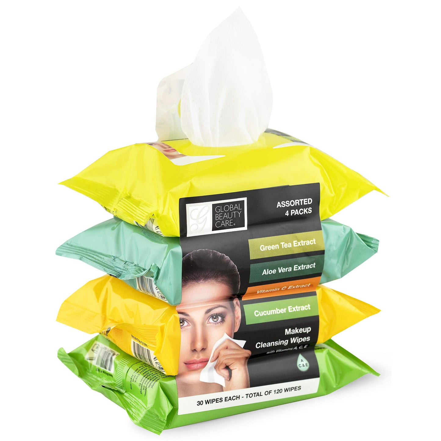 Makeup Cleansing Wipes- GreenTea/ AloeVera/ VitaminC/ Cucumber