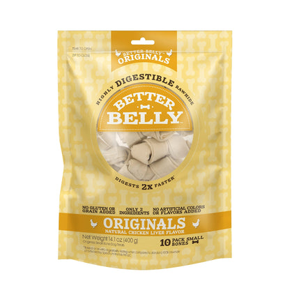 Better Belly Highly Digestible Rawhide Braids Chews, Treat Your Dog to a Chew with NO Artificial Colors or Flavors