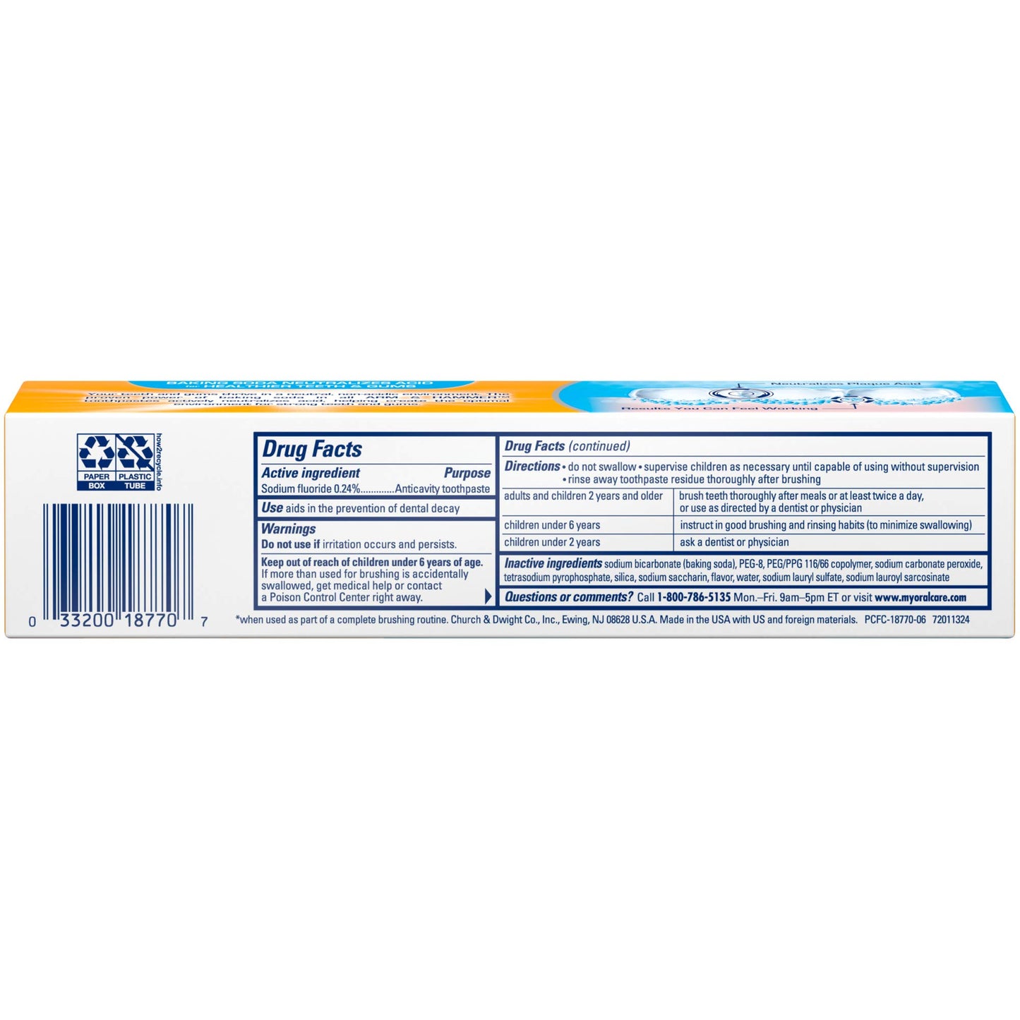 Arm & Hammer PeroxiCare Deep Clean Toothpaste, 6 oz.