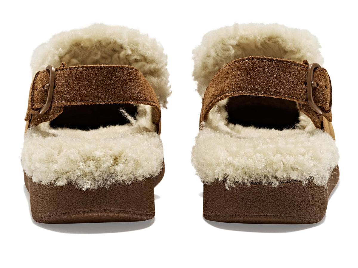 FitFlop Women's Gen-FF Suede Shearling Loafer Back-Strap Mules