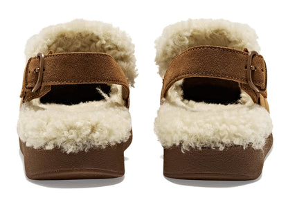 FitFlop Women's Gen-FF Suede Shearling Loafer Back-Strap Mules