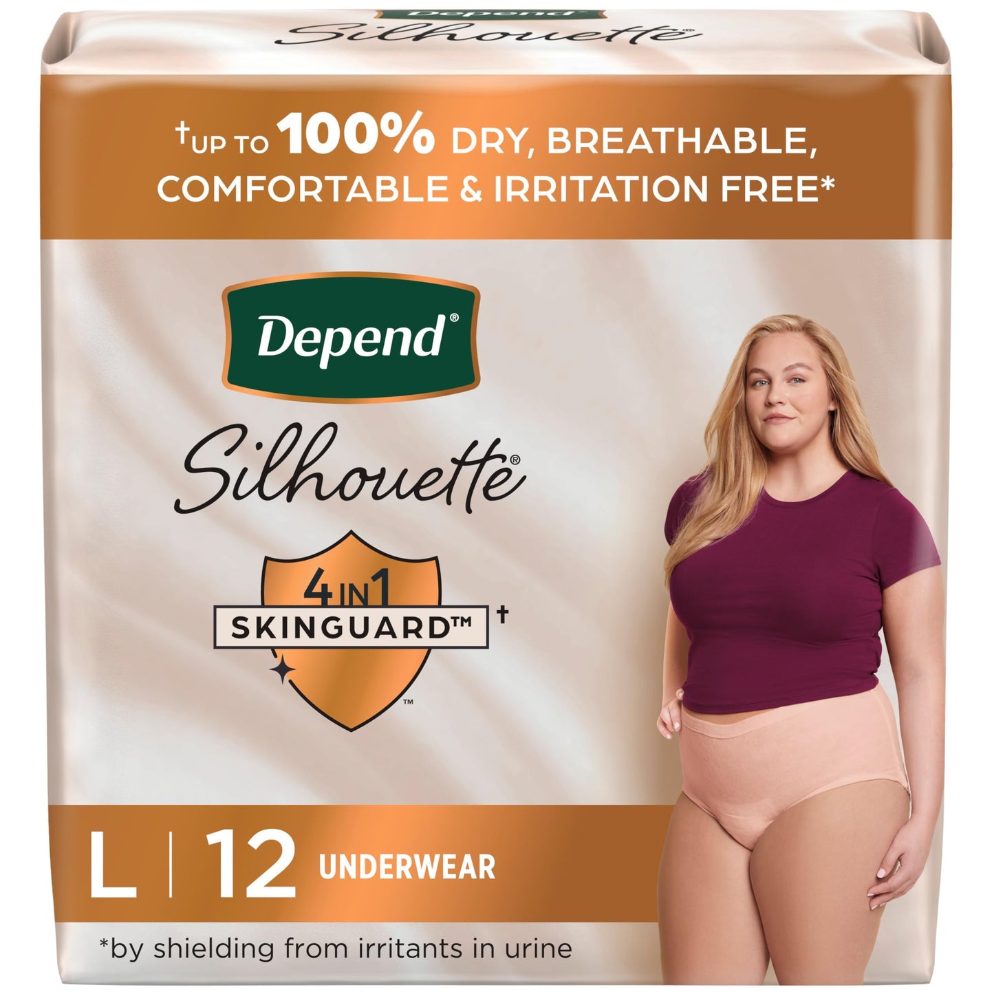 Depend Silhouette Adult Incontinence and Postpartum Underwear for Women