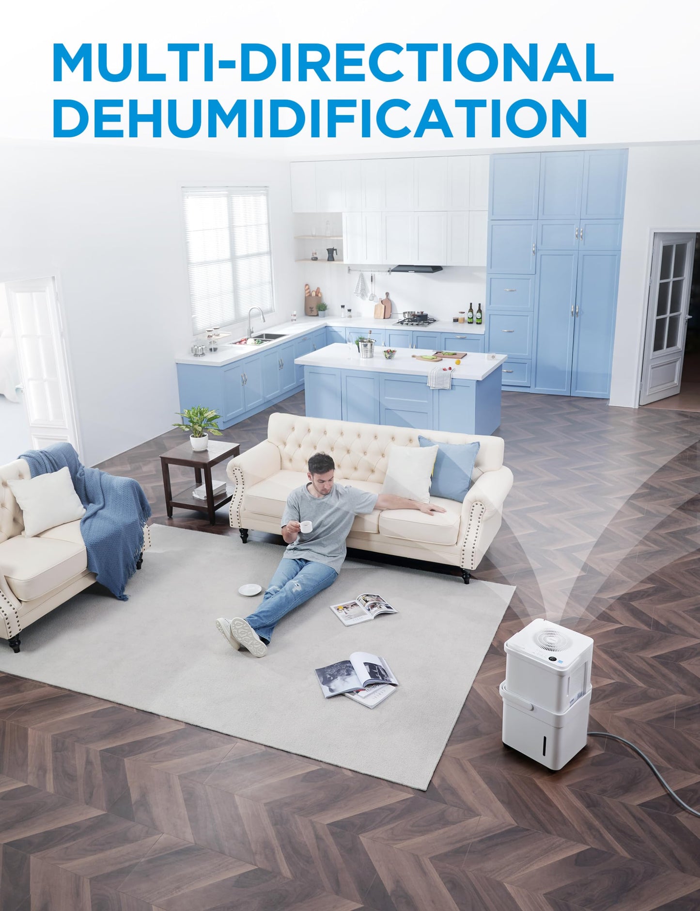 Midea Cube Dehumidifier for Basement, Crawlspace, Drain Hose Included, Smart Control