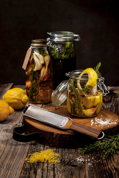 Microplane Master Series Wood Handle Stainless Steel Zester Grater