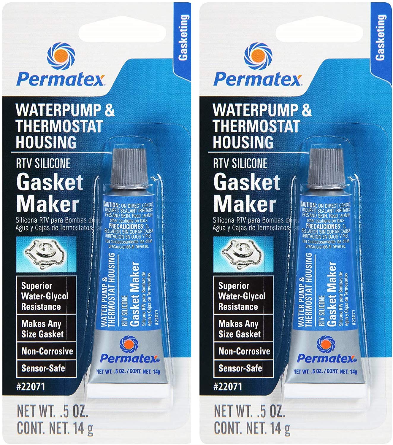 Permatex 22071 Water Pump and Thermostat RTV Silicone Gasket, 0.5 oz.