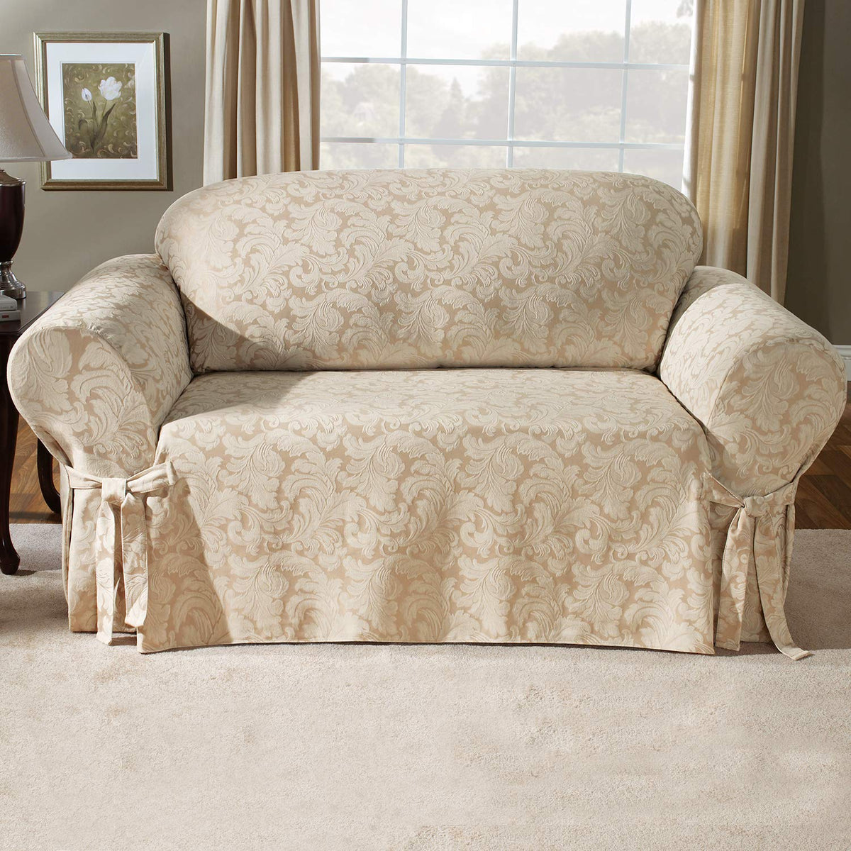 SureFit Scroll 1-Piece - Loveseat Slipcover