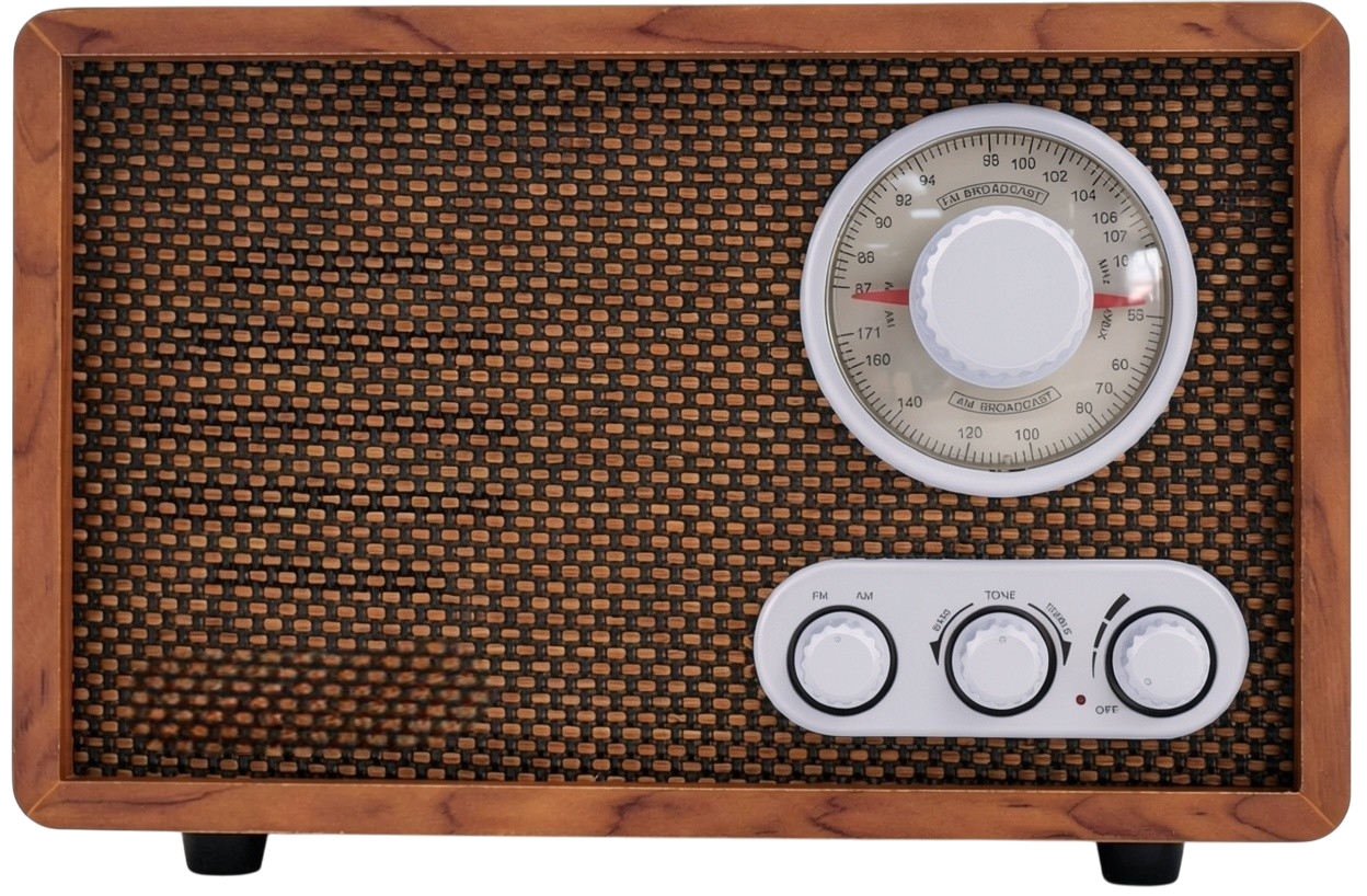 LoopTone AM FM Classic Retro Radio with Bluetooth Speaker