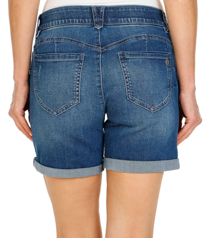 Democracy womens "Ab"solution Petite 6" Cuffed Denim Short