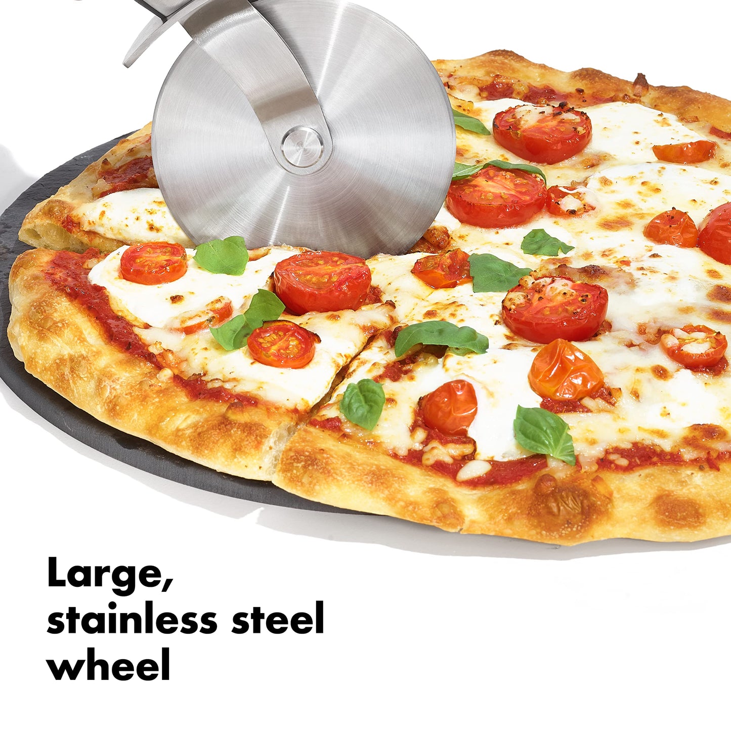 OXO Steel Pizza Wheel, Grater, Turner and Spoon