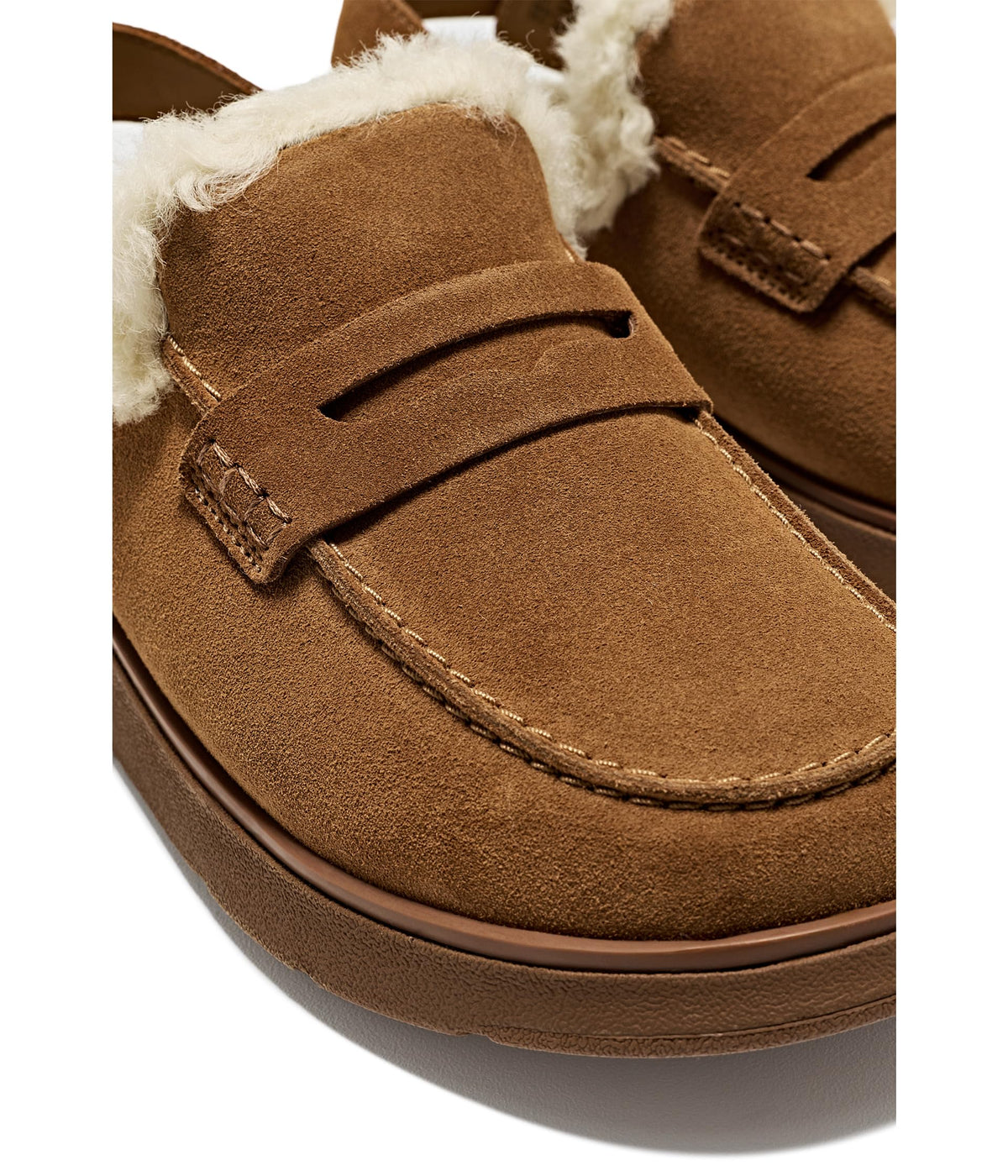 FitFlop Women's Gen-FF Suede Shearling Loafer Back-Strap Mules