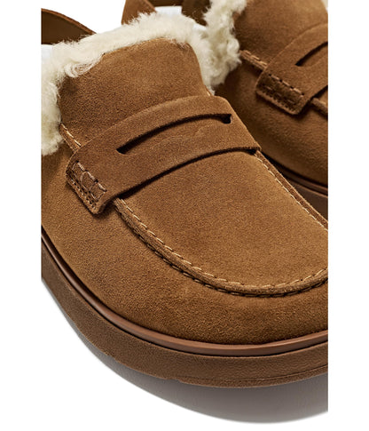 FitFlop Women's Gen-FF Suede Shearling Loafer Back-Strap Mules
