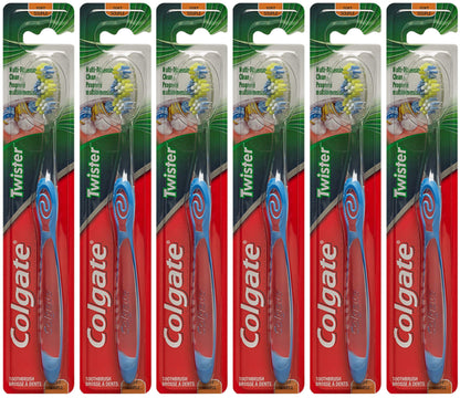 Colgate Slimsoft Floss-Tip Charcoal Toothbrush (Pack of 6)